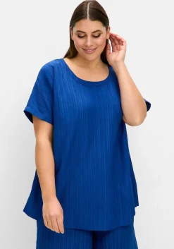 Weite Tunika mit dekorativem Rückenausschnitt