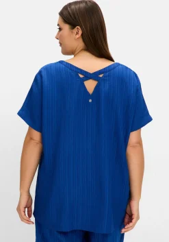 Weite Tunika mit dekorativem Rückenausschnitt