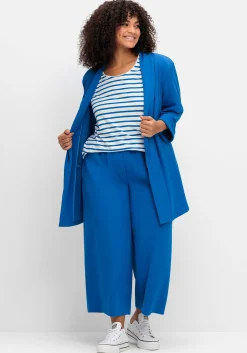 Weite verkürzte Hose mit Schlupfbund