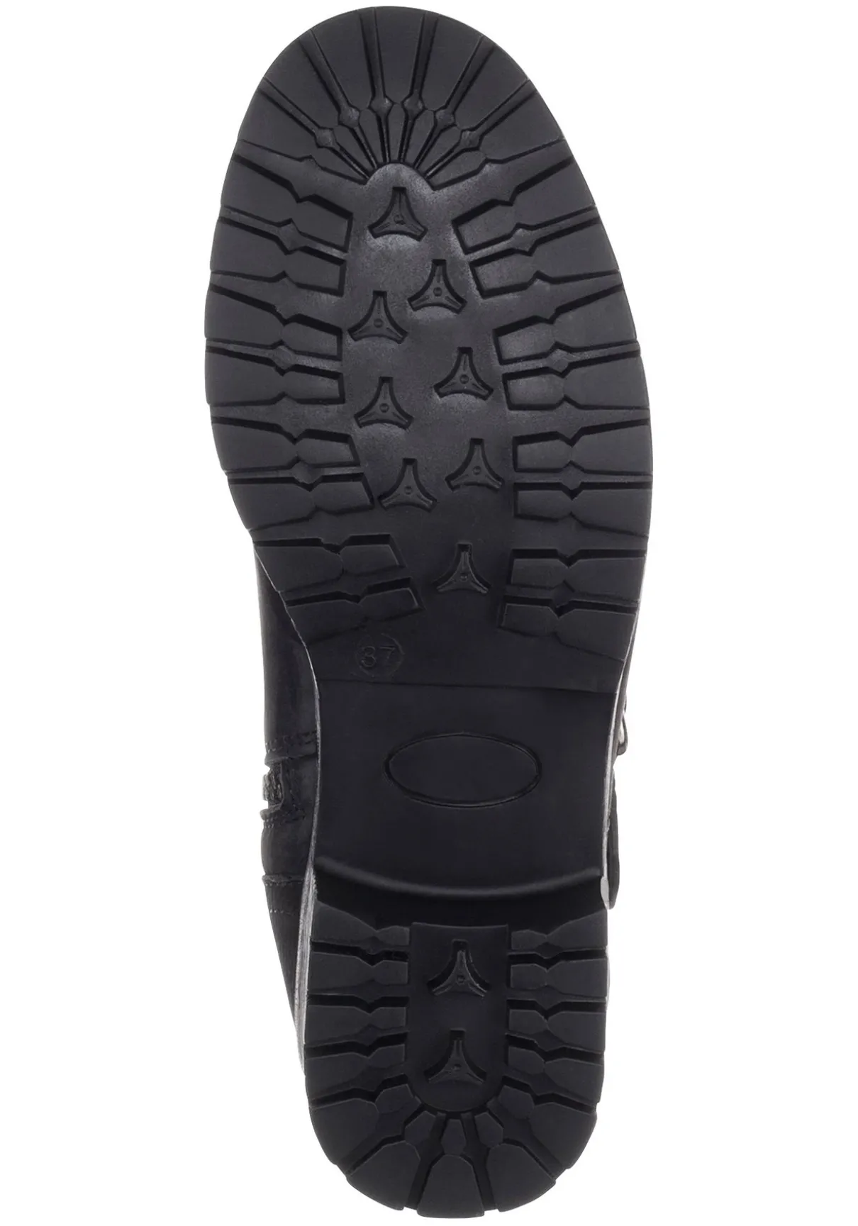 Weitschaftstiefel aus Leder mit Zierband