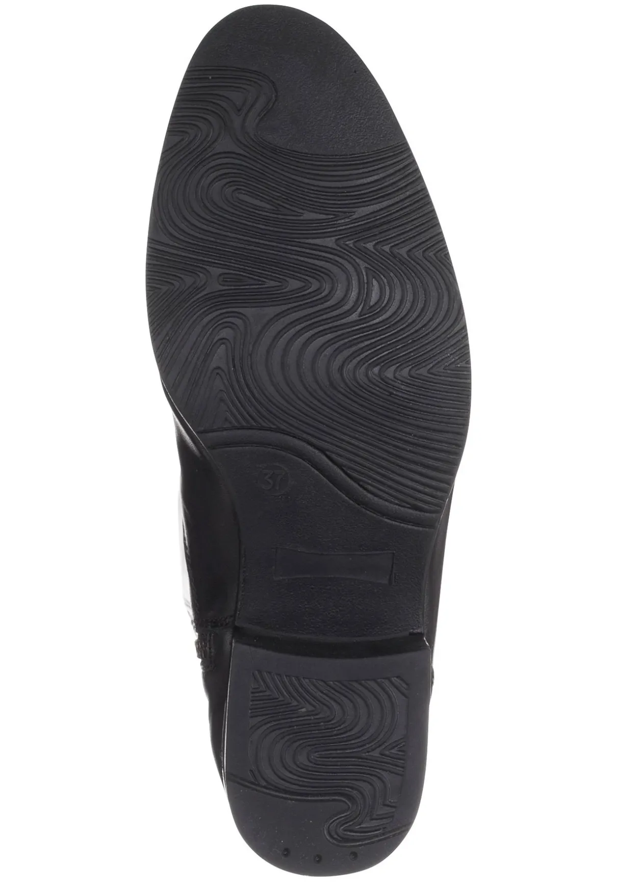 Weitschaftstiefel aus Leder mit Zierband