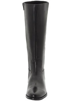 Weitschaftstiefel aus Leder mit Schnürung