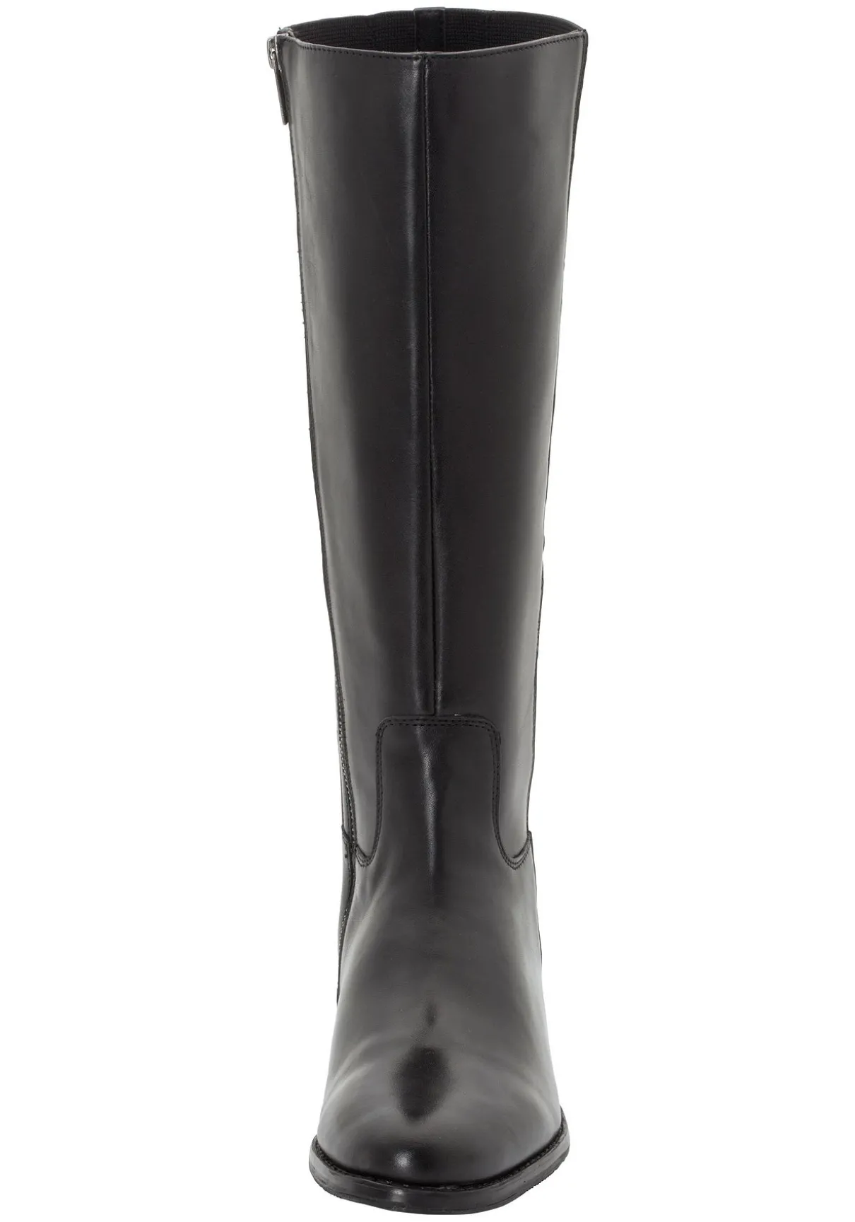 Weitschaftstiefel aus Leder mit Schnürung