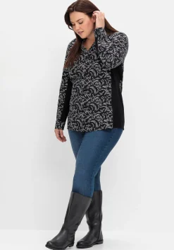 Weitschaftstiefel aus Leder mit Zierreißverschluss