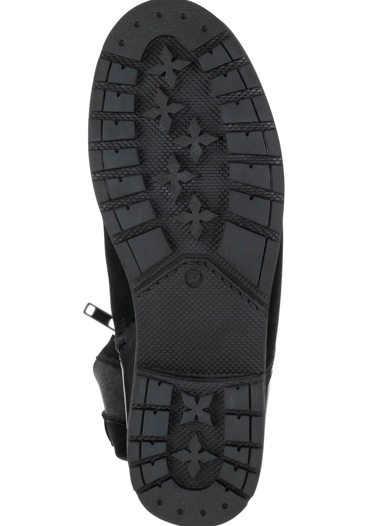 Weitschaftstiefel aus Leder mit Fellimitat