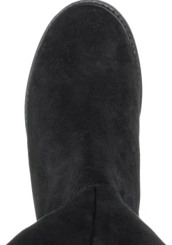 Weitschaftstiefel aus Leder mit Fellimitat