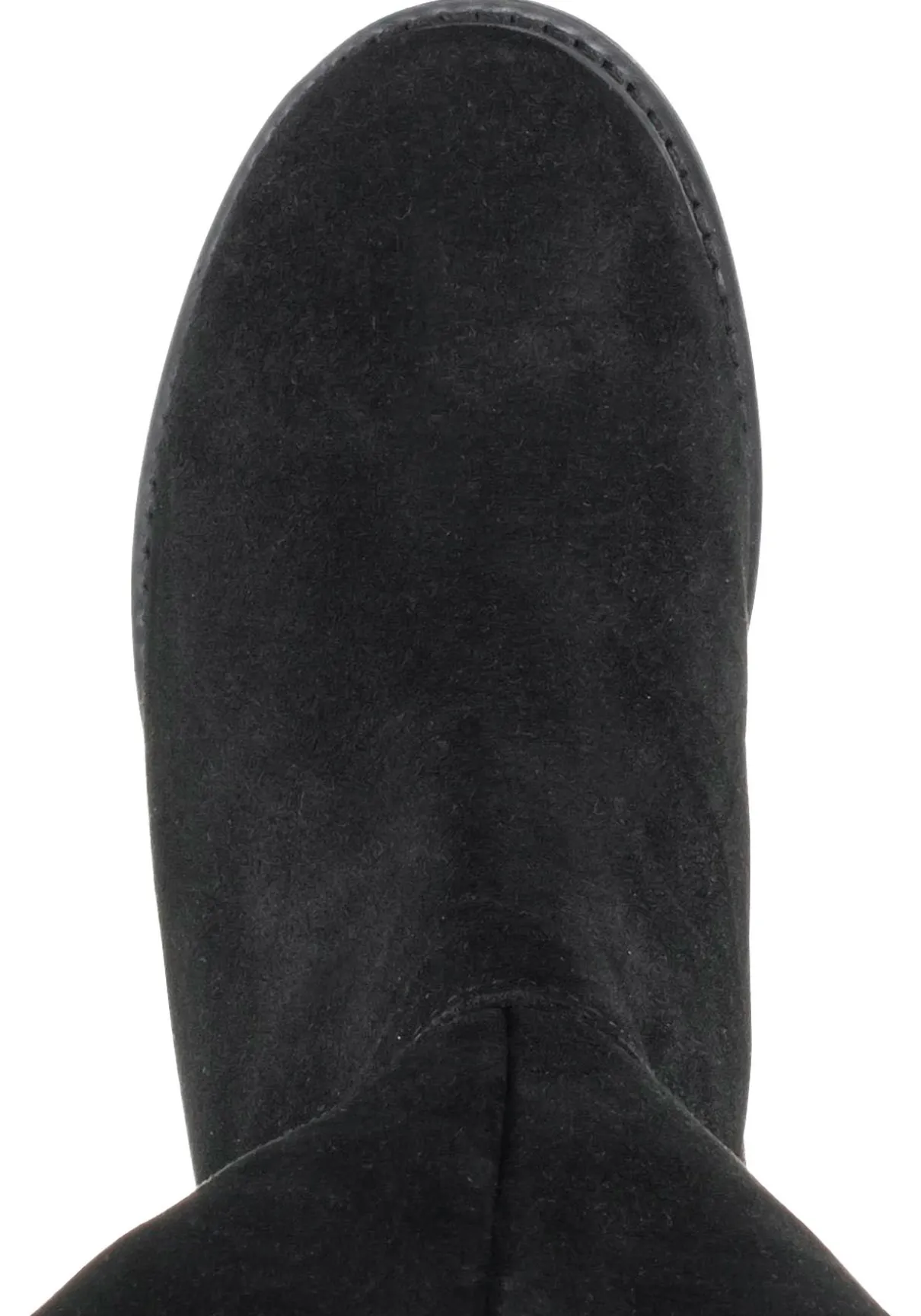 Weitschaftstiefel aus Leder mit Fellimitat