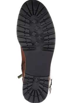 Weitschaftstiefel aus Leder mit Zierreißverschluss