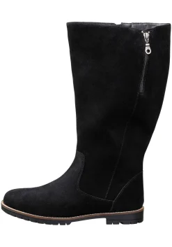 Weitschaftstiefel aus Leder, mit Zierreißverschluss