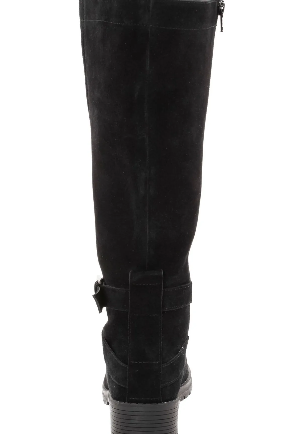 Weitschaftstiefel aus Leder mit Schnallenbändern