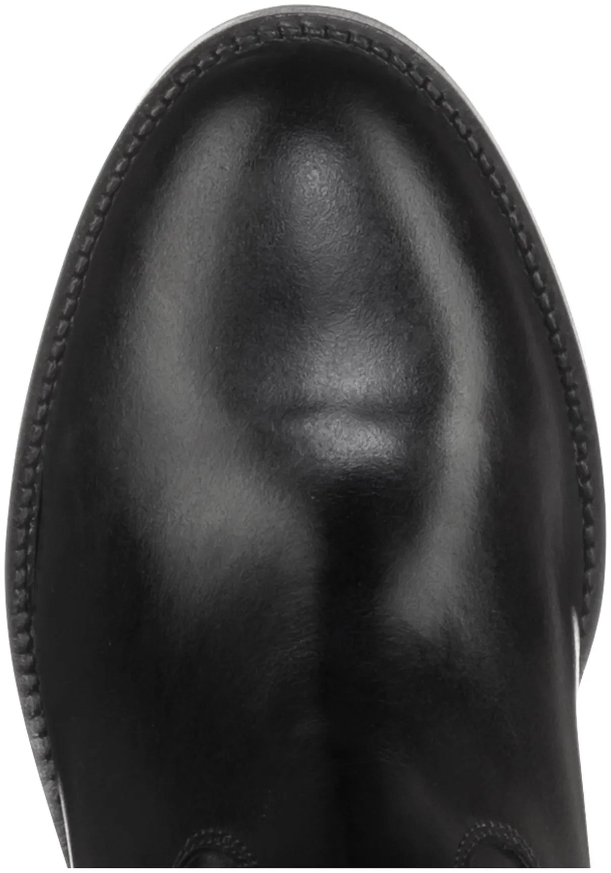 Weitschaftstiefel aus Leder mit Stretch-Einsatz