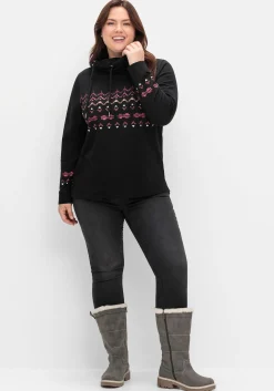 Weitschaftstiefel in Veloursleder-Optik