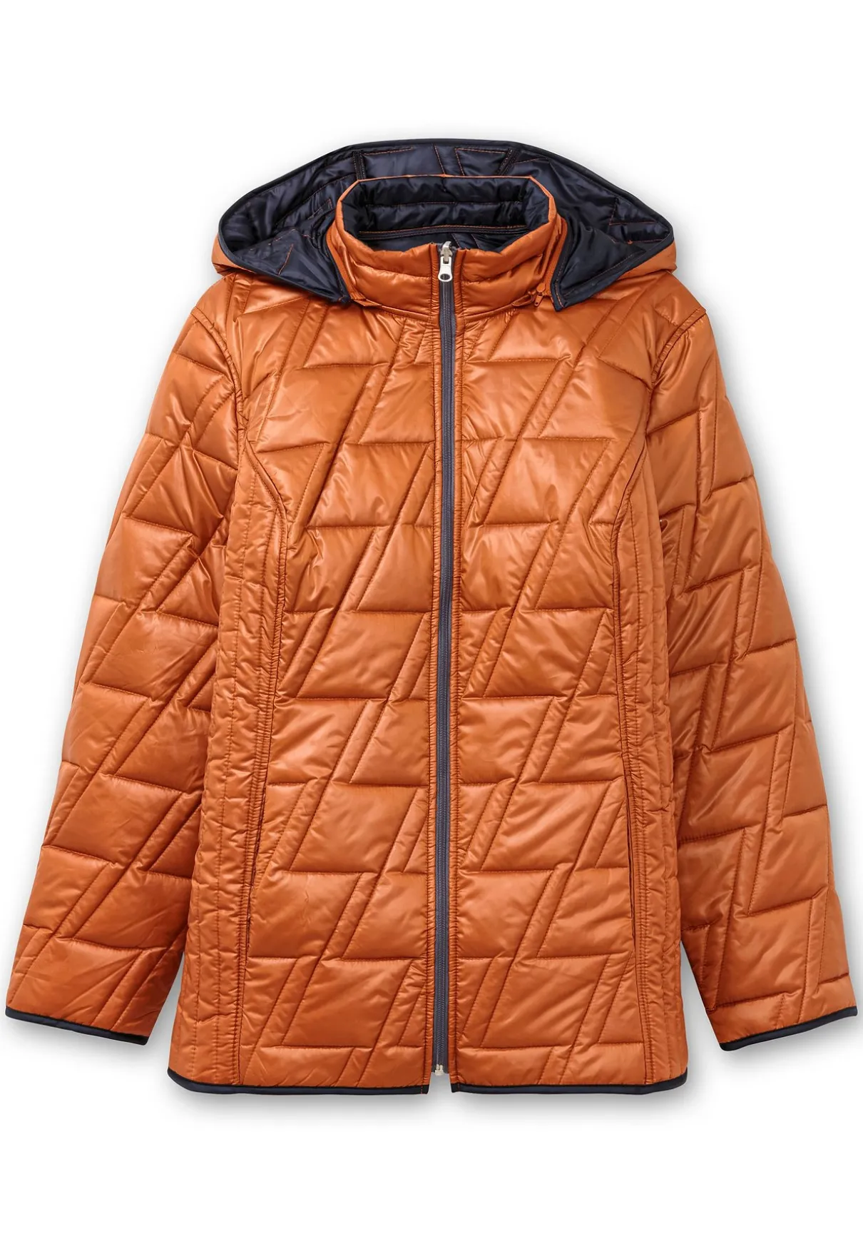 Wendesteppjacke mit Kapuze und Stehkragen