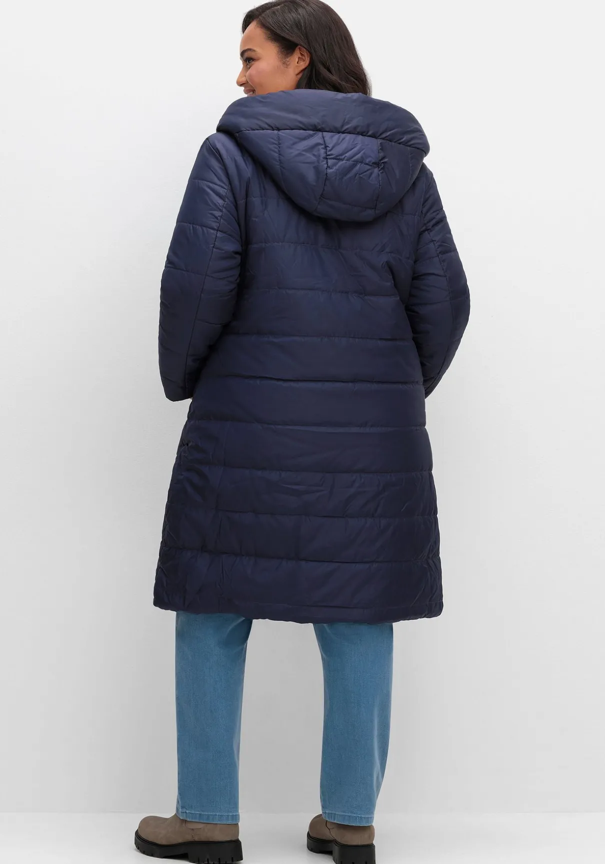 Wende-Steppmantel mit Kapuze