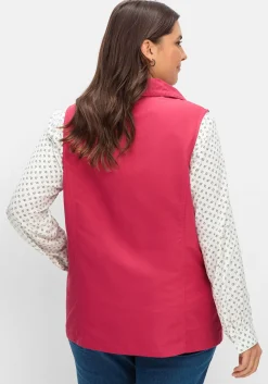 Weste aus Microfaser, mit Umlegekragen