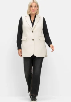 Weste mit Reverskragen, mit Wolle