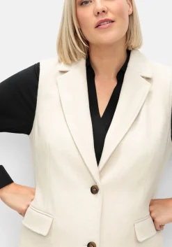 Weste mit Reverskragen, mit Wolle