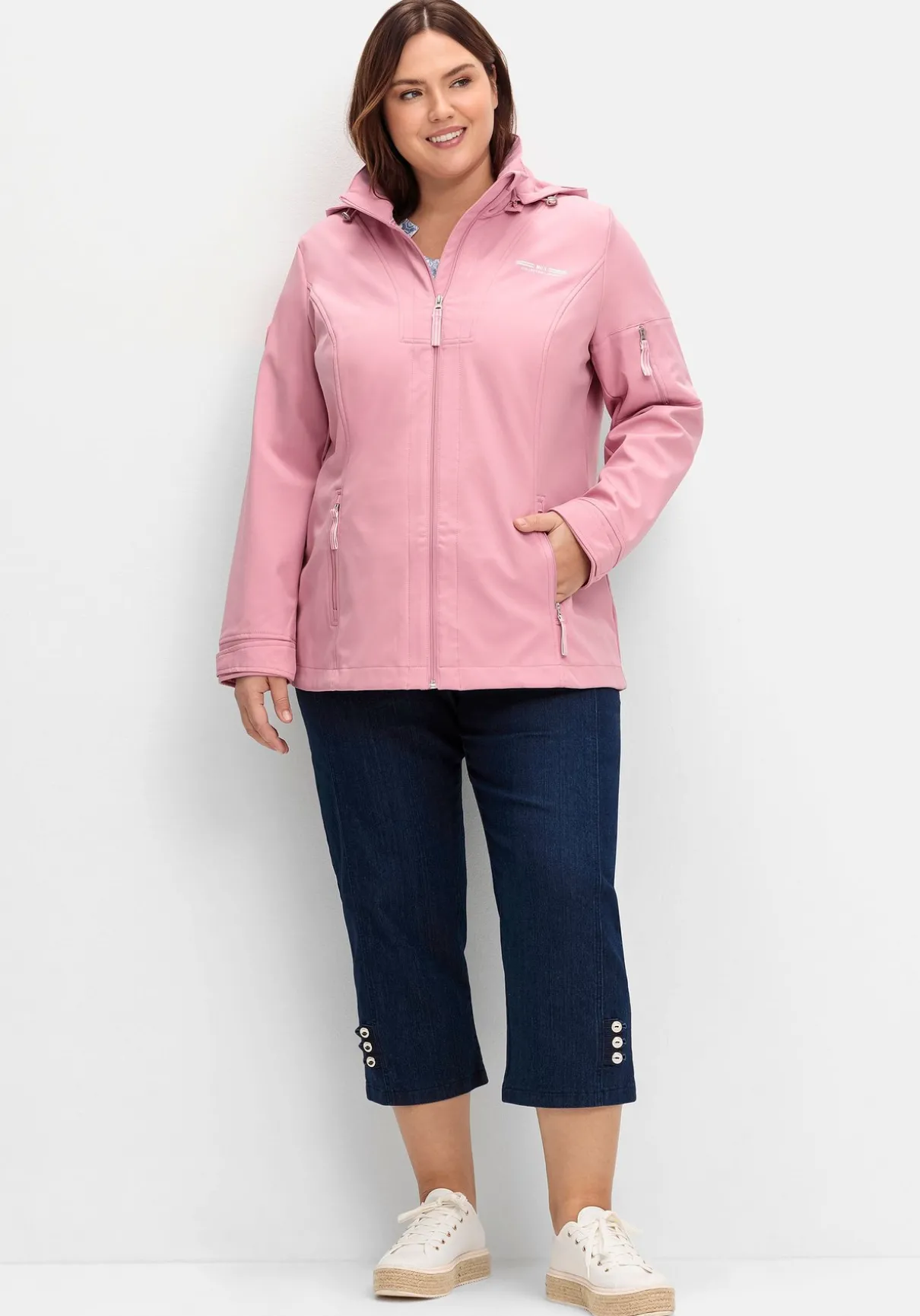 Wind- und wasserabweisende Softshelljacke